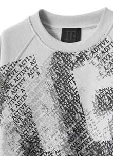 Girls | Brushed Sweatshirt with Logo Print | Tofane Grey