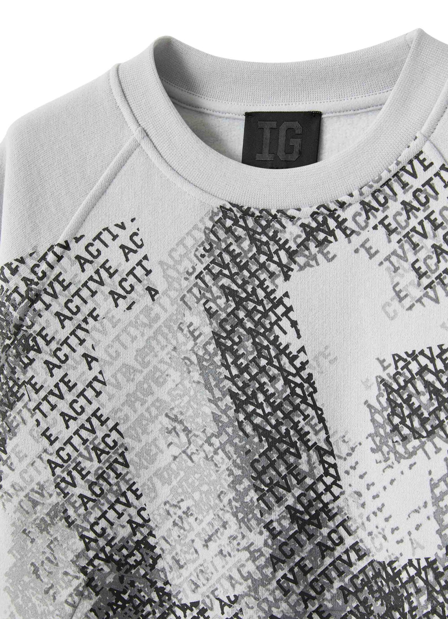 Girls | Brushed Sweatshirt with Logo Print | Tofane Grey