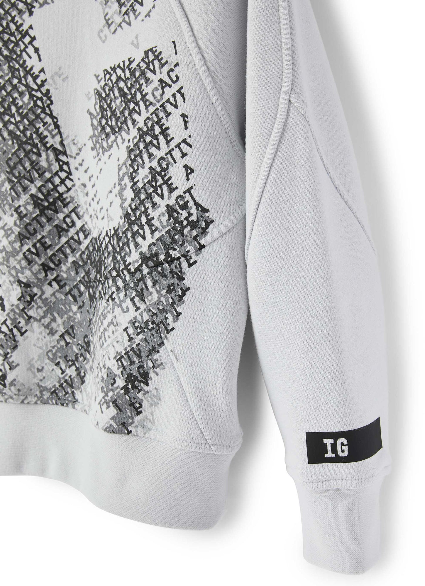 Girls | Brushed Sweatshirt with Logo Print | Tofane Grey