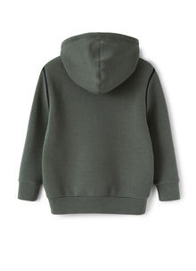 Bonded Sweatshirt with Hood | Black/Black