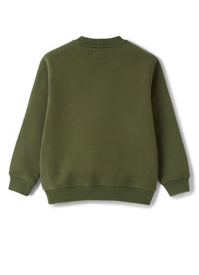 Boys | Sweatshirt with Rubberised Print | Abete Argenteo Verdecorteccia