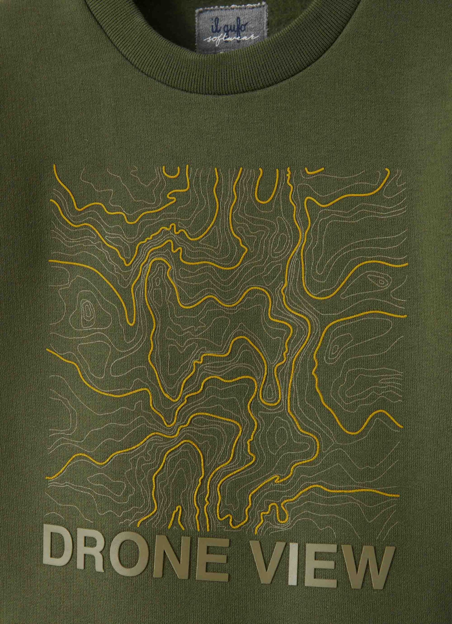 Boys | Sweatshirt with Rubberised Print | Abete Argenteo Verdecorteccia