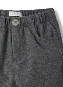 Baby Boys | Techno Wool Trousers | Steel Grey