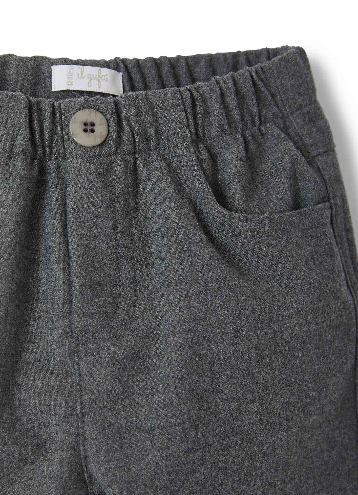 Baby Boys | Techno Wool Trousers | Steel Grey