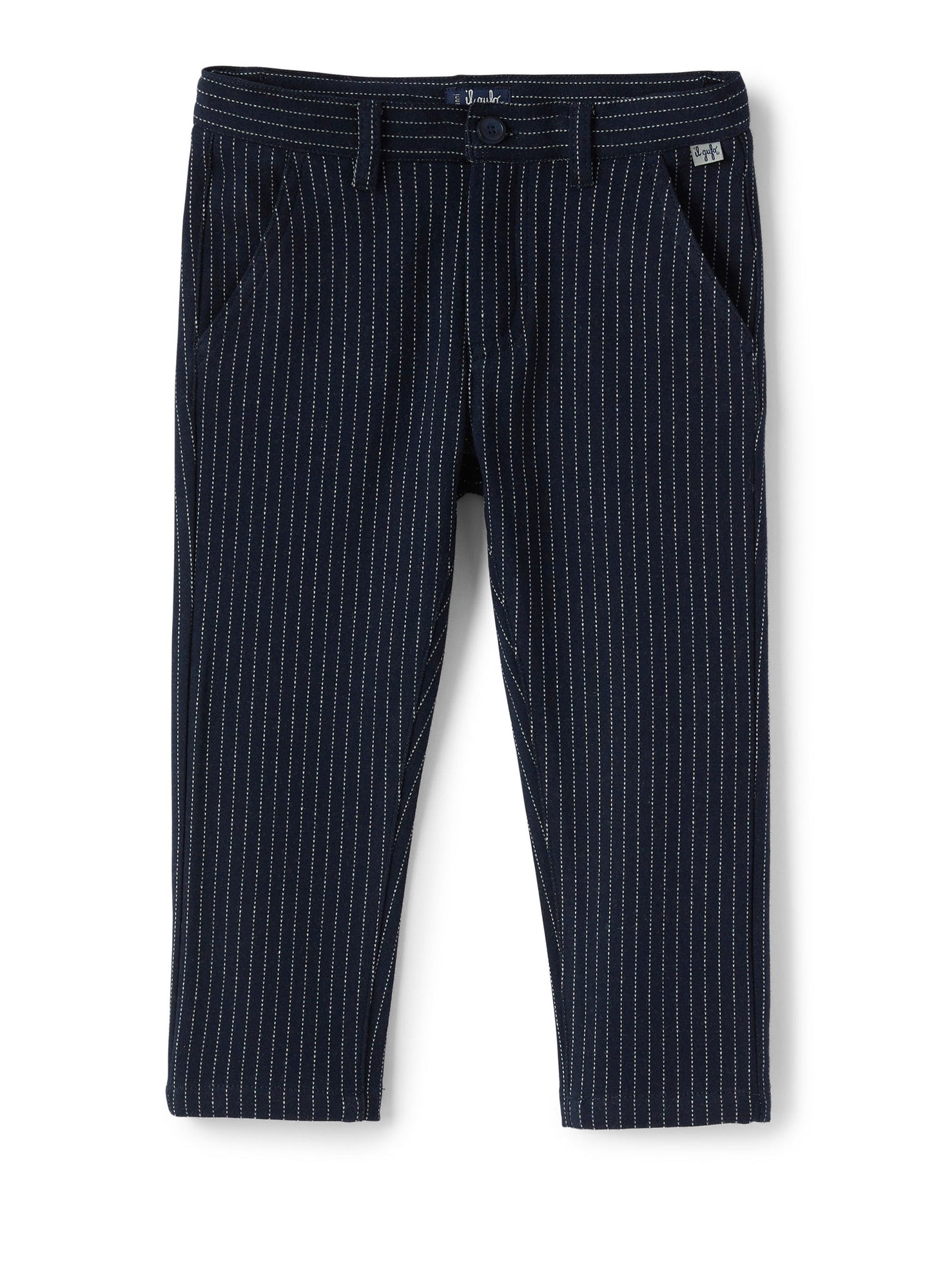 Boys | Pinstripe Jersey Trousers | Blue