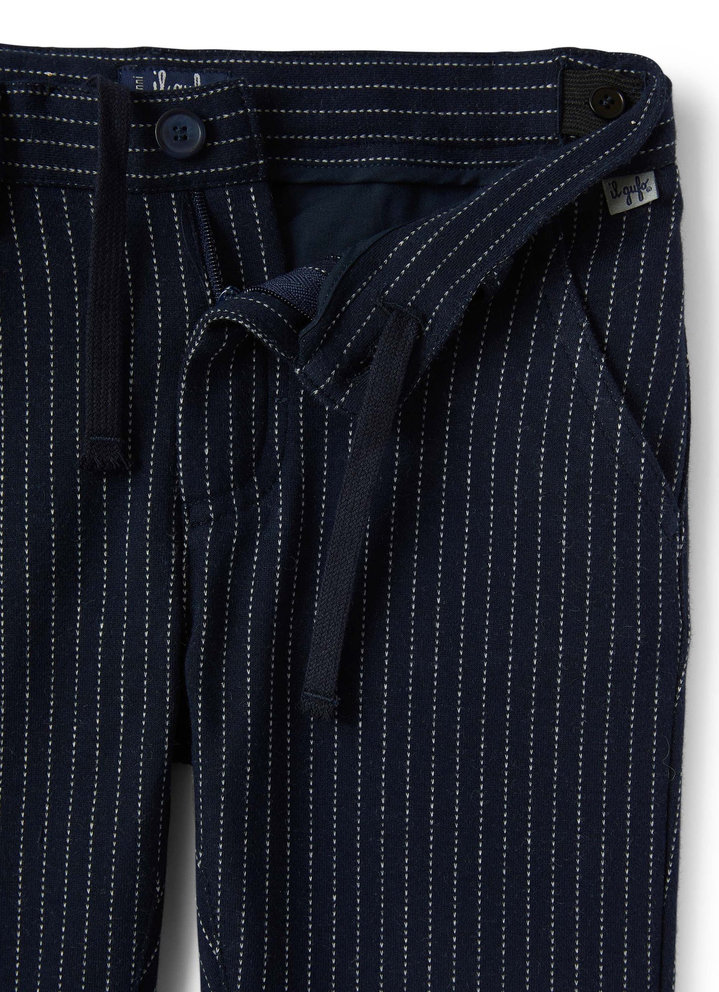 Boys | Pinstripe Jersey Trousers | Blue