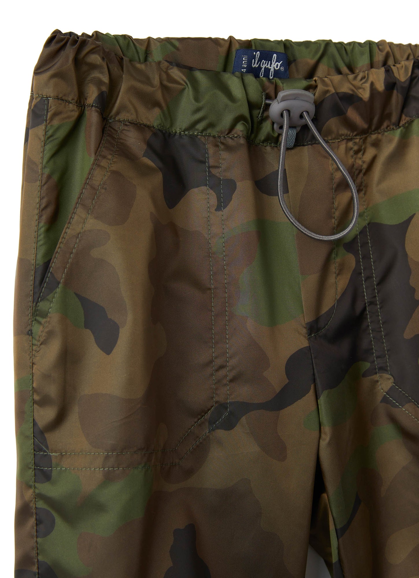 Boys | Nylon Trousers | Green Mimetico