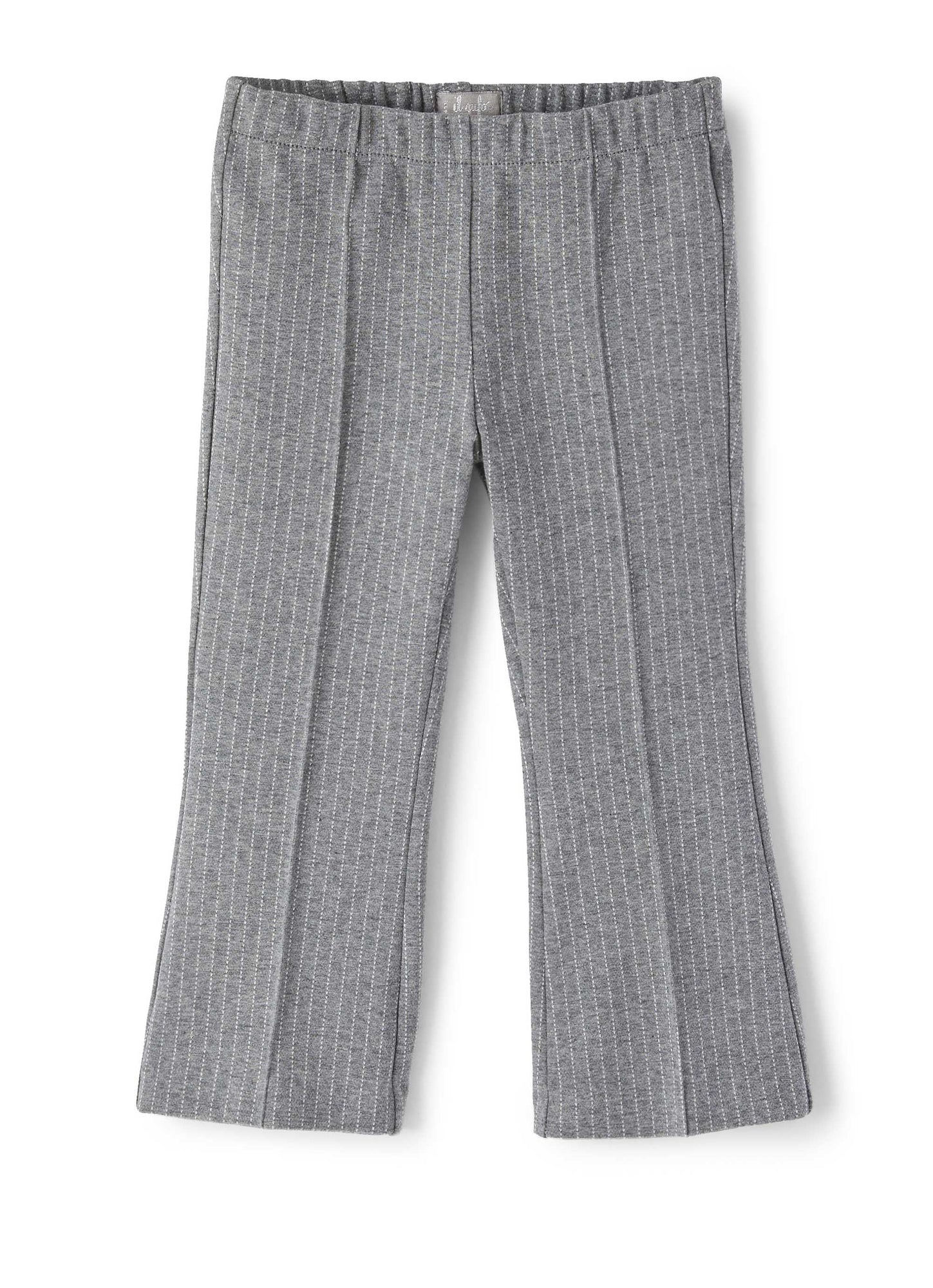 Girls | Pinstripe Cropped Flare Trousers | Iron Grey