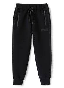 Boys | Bonded Joggers with Cuffs | Black Black