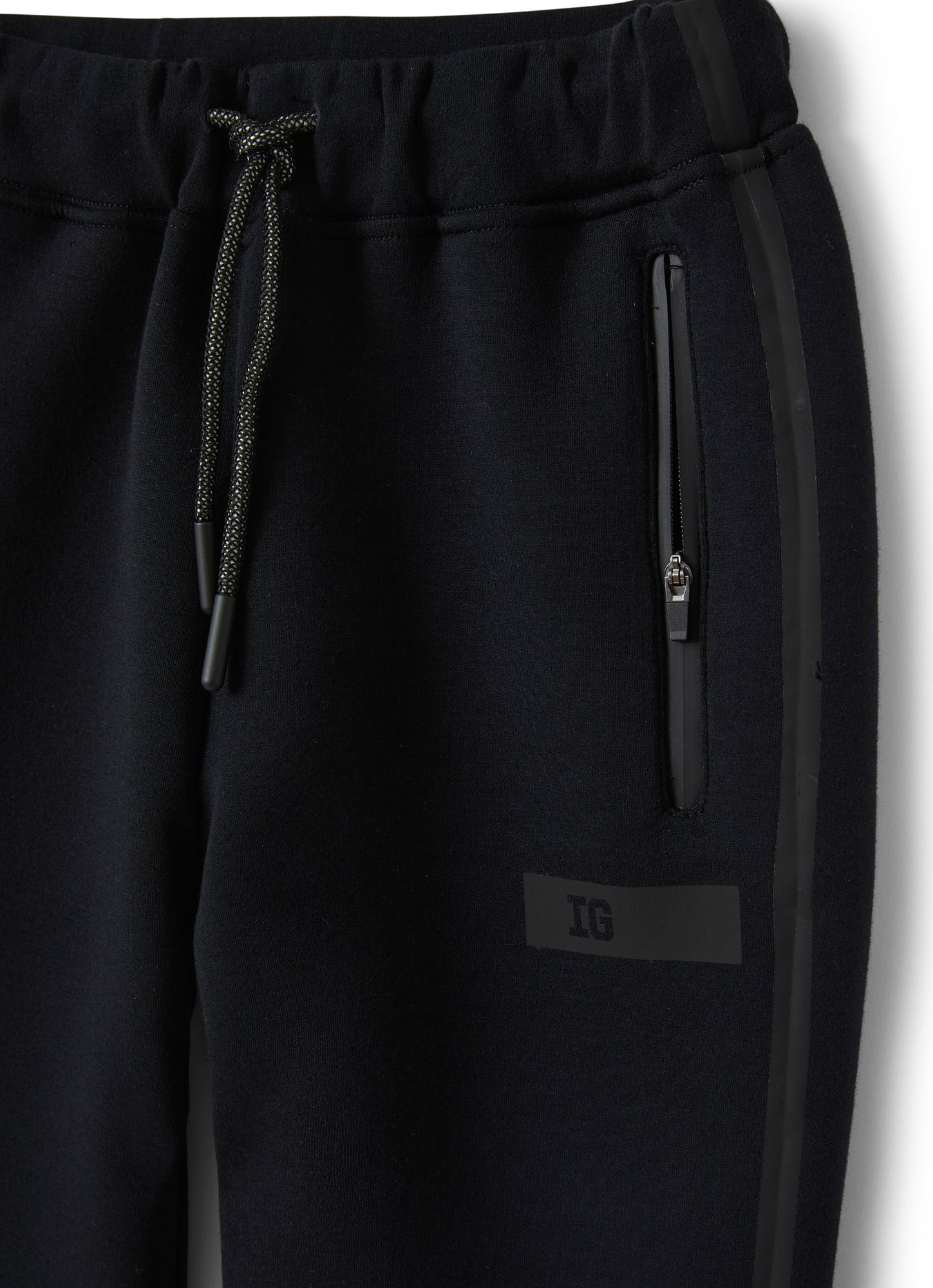 Boys | Bonded Joggers with Cuffs | Black Black