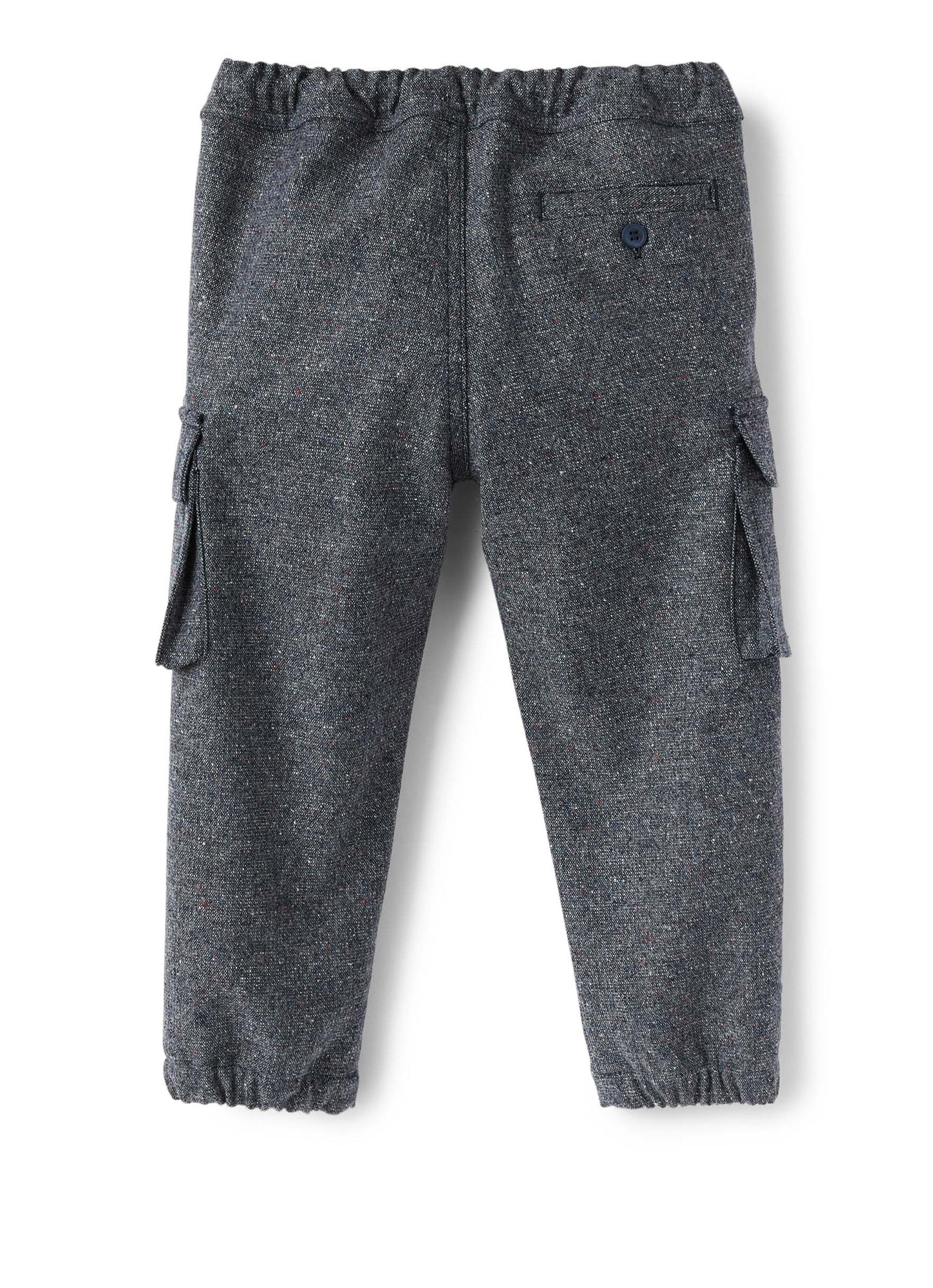 Boys | Buttoned Tweed Cargo Pants | Blue