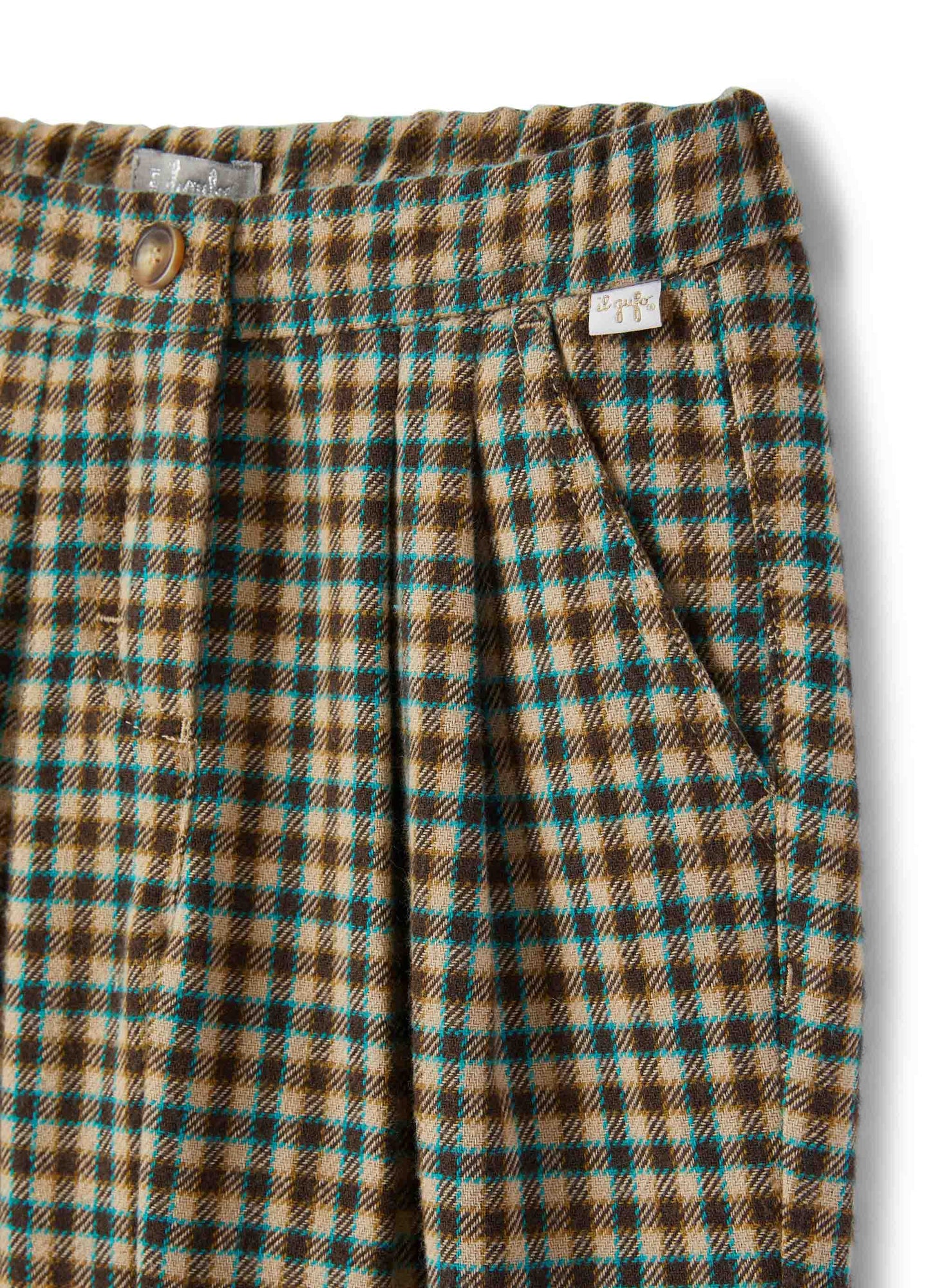 Girls | Straight Cut Flannel Trousers | Castagno