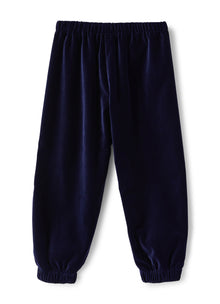 Girls | Velvet Joggers | Night Blue