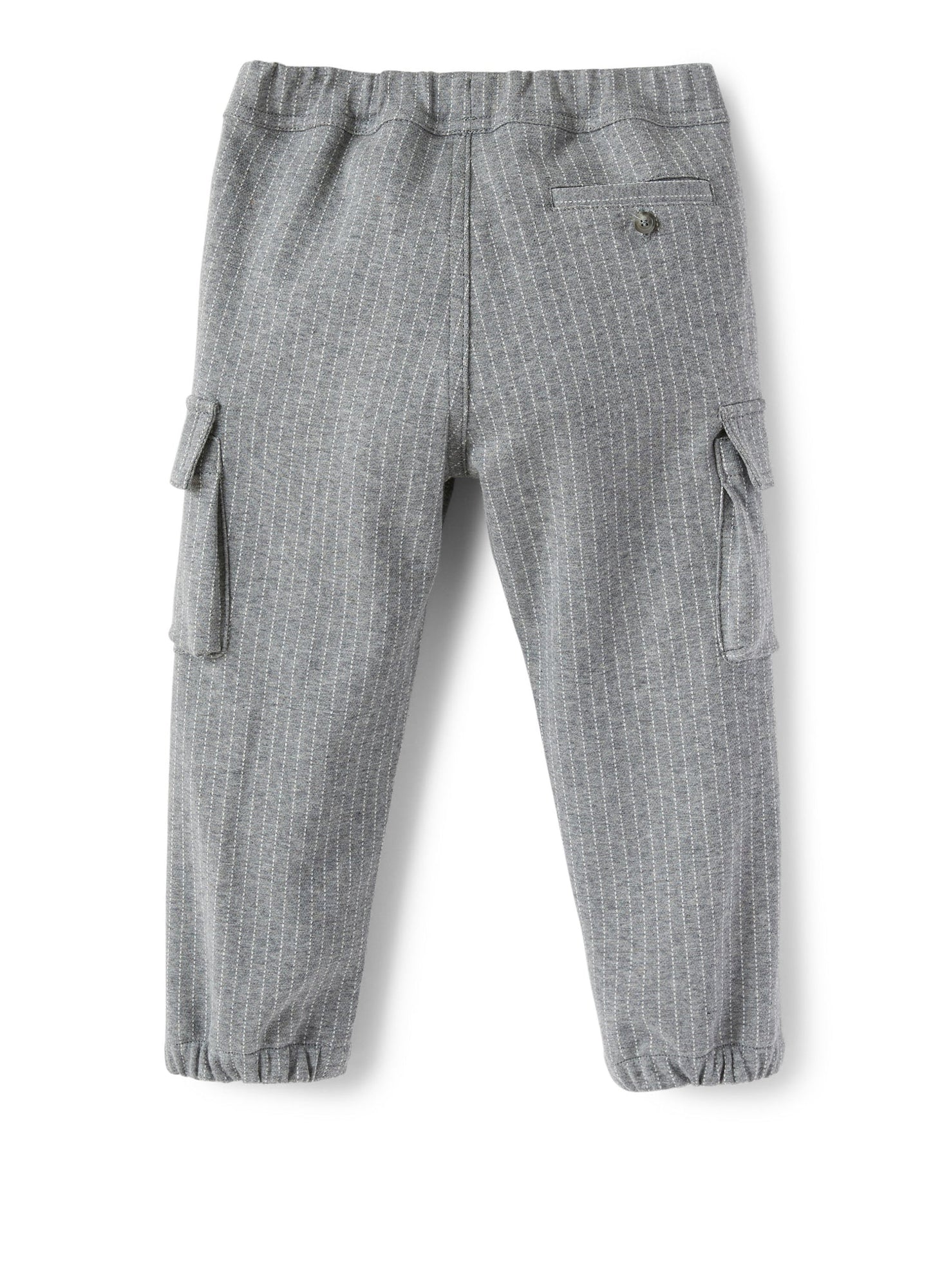 Boys | Pinstripe Jersey Cargo Trousers | Iron Grey