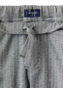 Boys | Pinstripe Jersey Cargo Trousers | Iron Grey