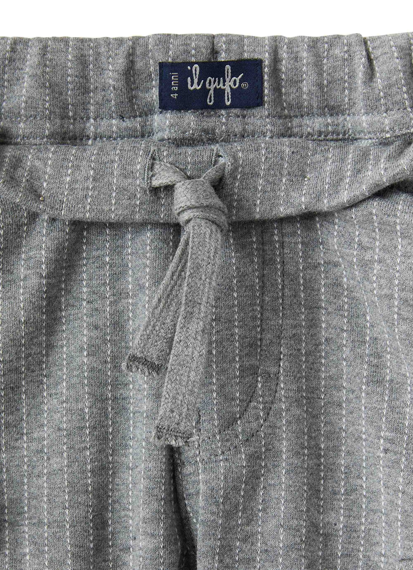 Boys | Pinstripe Jersey Cargo Trousers | Iron Grey