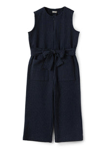 Girls | Pinstripe Jersey Onesie | Blue