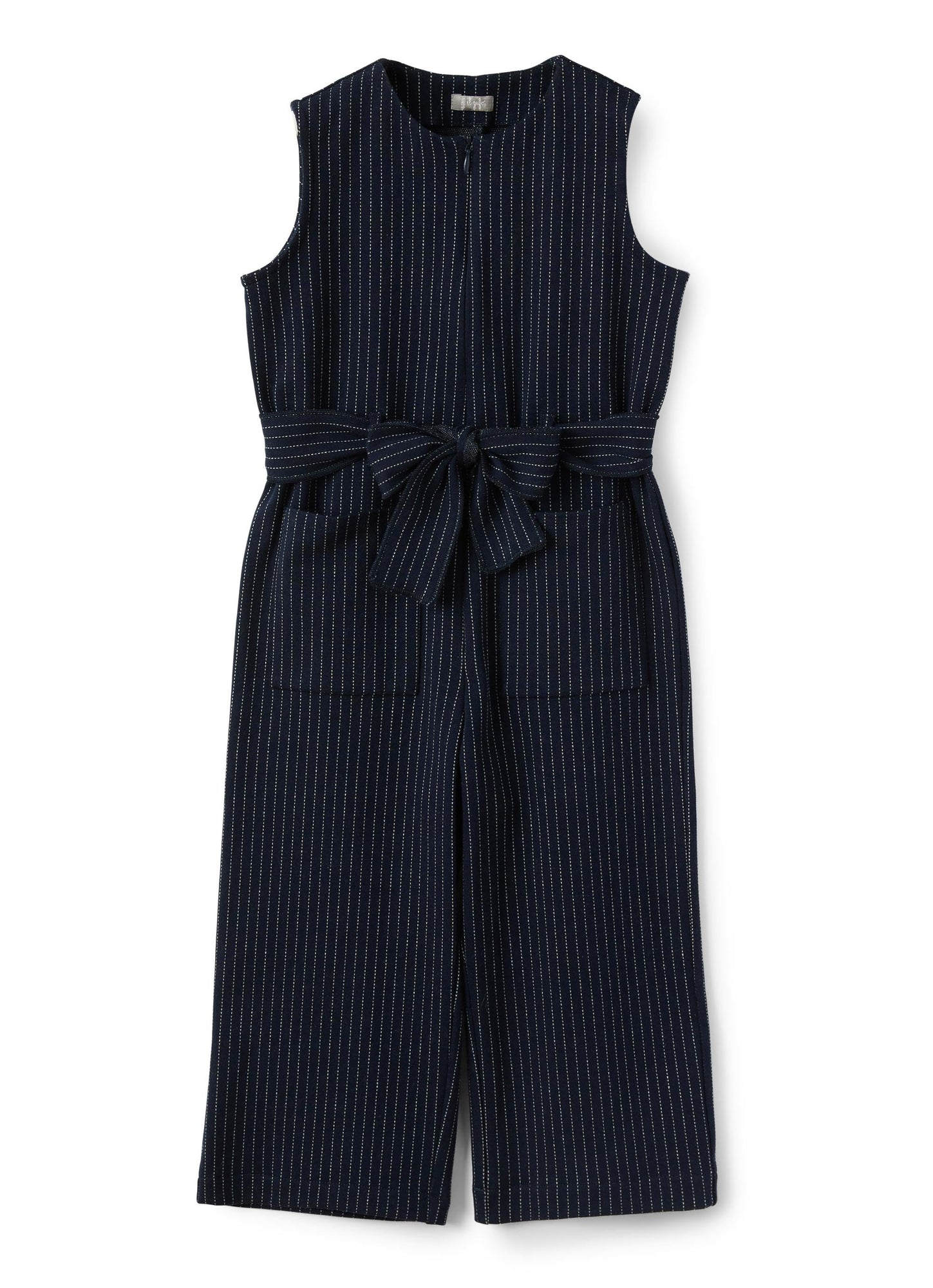 Girls | Pinstripe Jersey Onesie | Blue