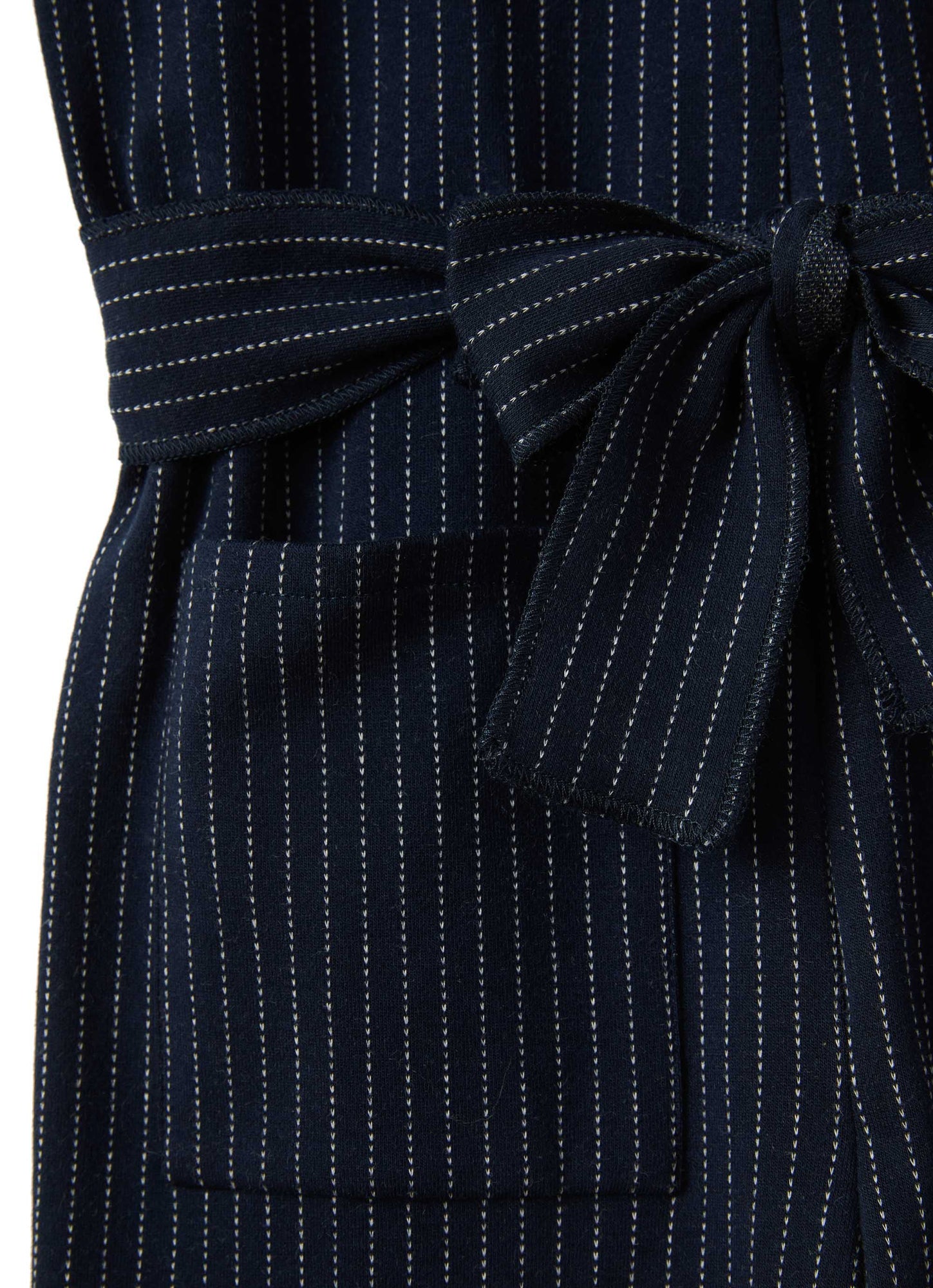 Girls | Pinstripe Jersey Onesie | Blue