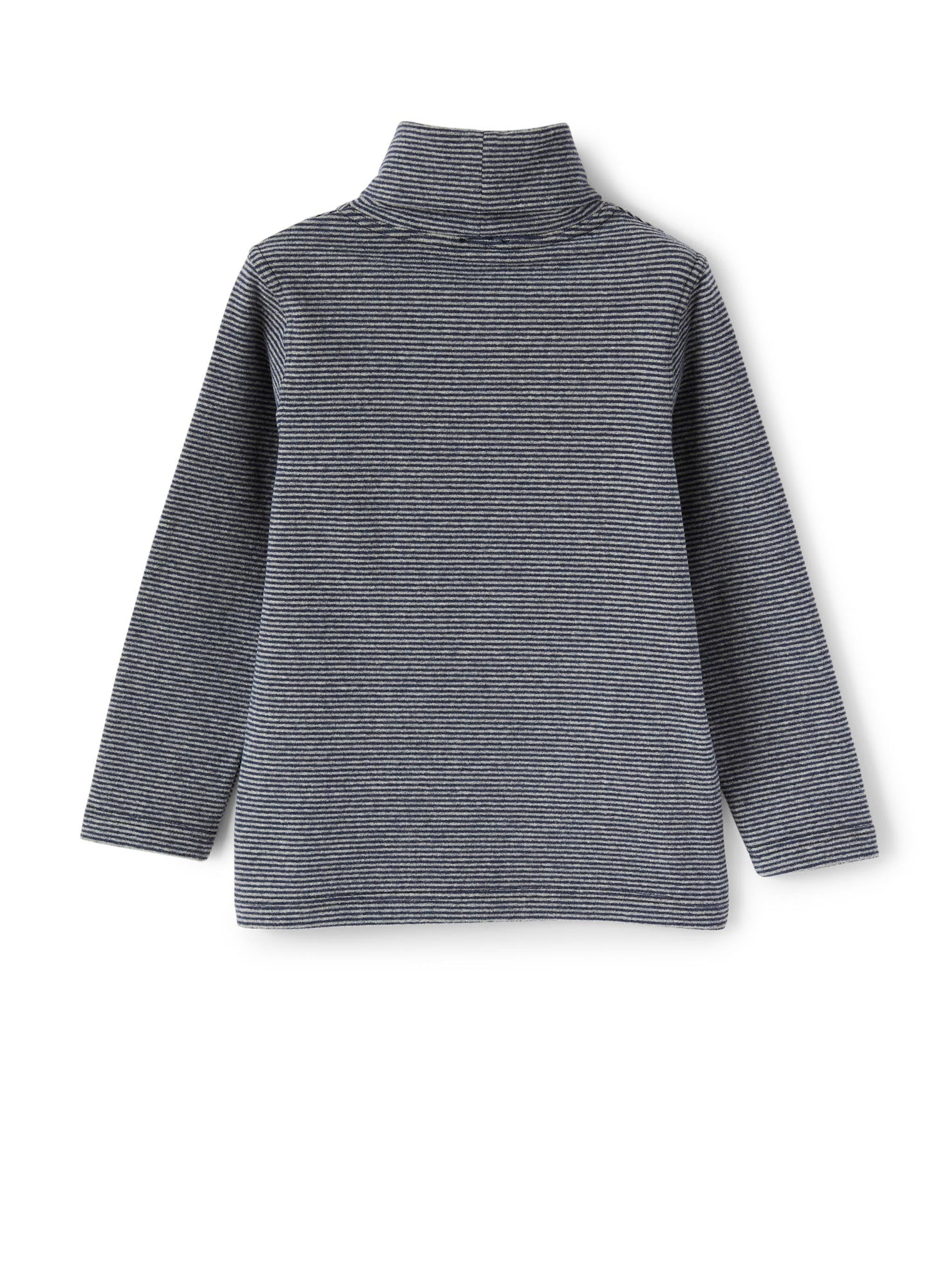 Boys | Striped Jersey Turtleneck T-Shirt | Blue Denim