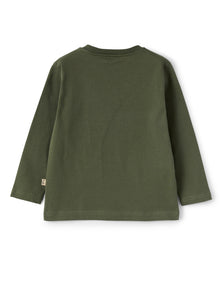 Boys | Cotton T-Shirt with Cyclist Print | Abete Argenteo Lichene