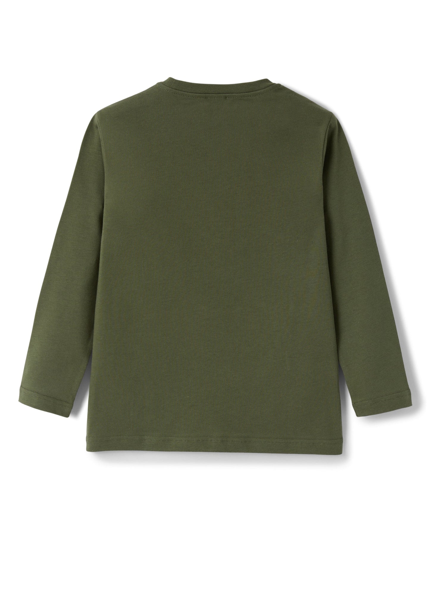 Boys | Gren Cotton T-Shirt with Jeep Print | Abete Silver Militare