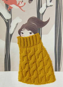 Girls | Little Girl with Sweater Print T-Shirt | Milk Crocus