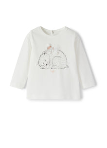 Baby Girls | Sleeping Cotton T-Shirt | Milk Quartz Pink