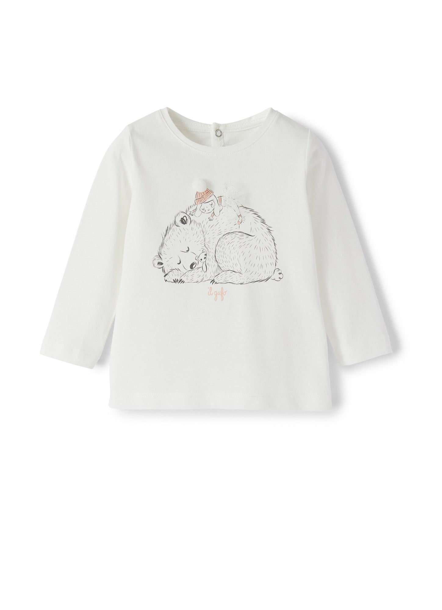 Baby Girls | Sleeping Cotton T-Shirt | Milk Quartz Pink