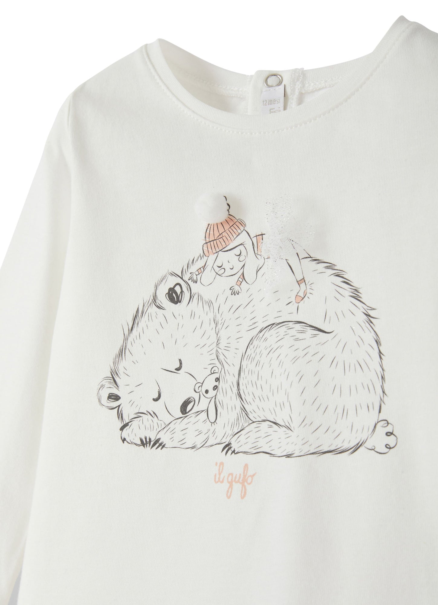 Baby Girls | Sleeping Cotton T-Shirt | Milk Quartz Pink