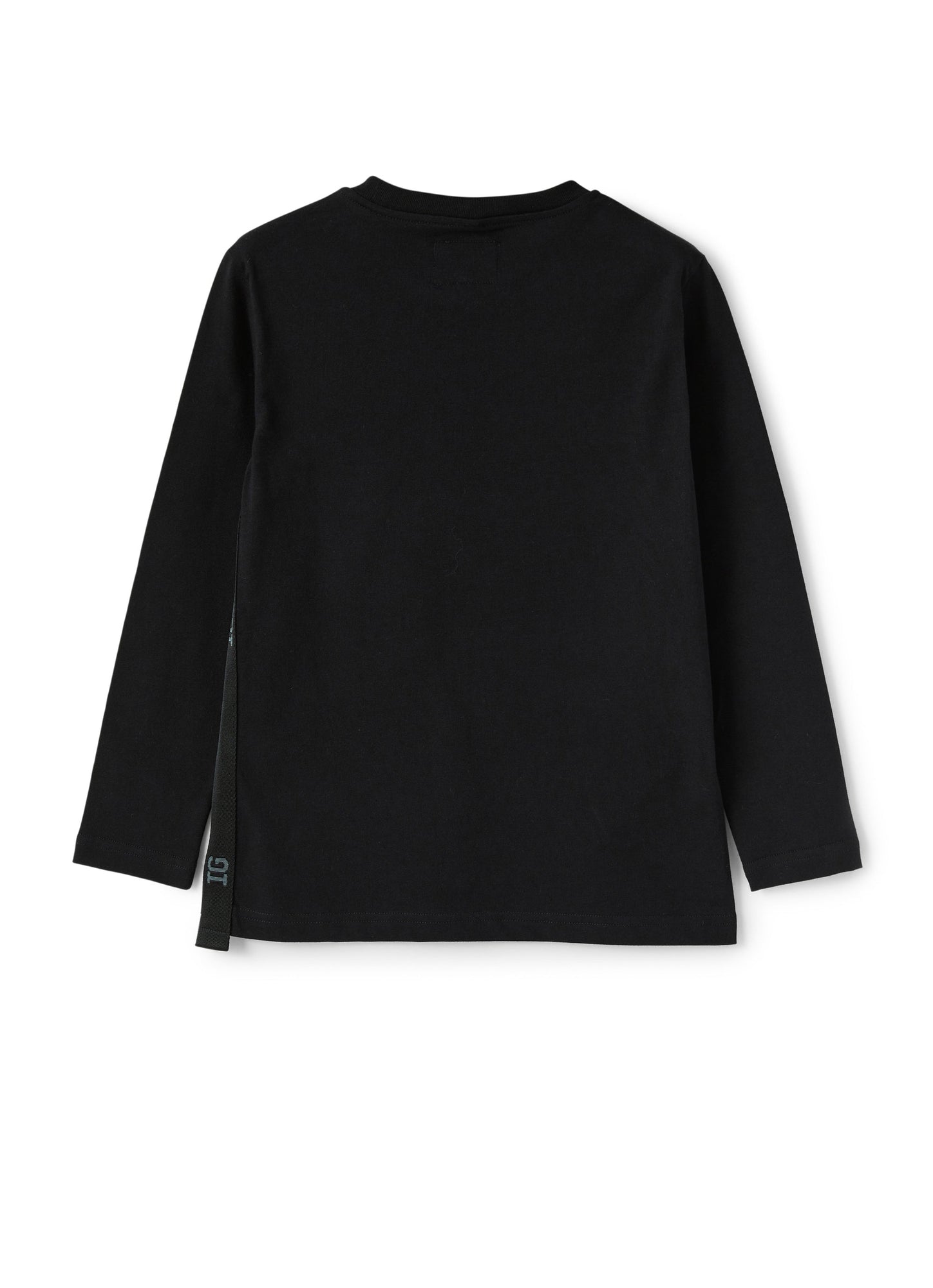 Boys | Cotton T-Shirt with Taping | Black