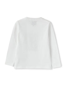 Girls | T-Shirt with Water and Nylon Print | White Sage