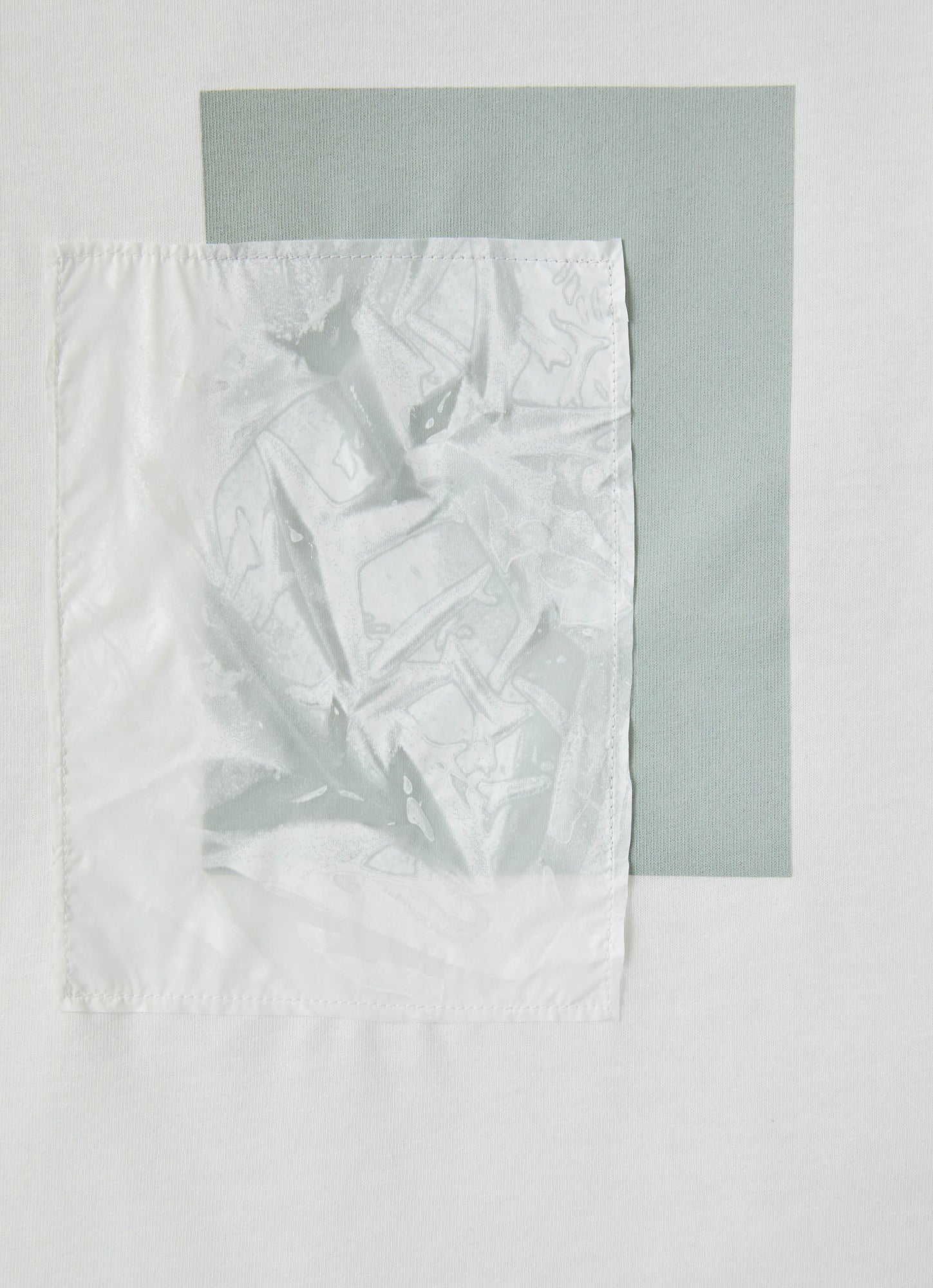 Girls | T-Shirt with Water and Nylon Print | White Sage