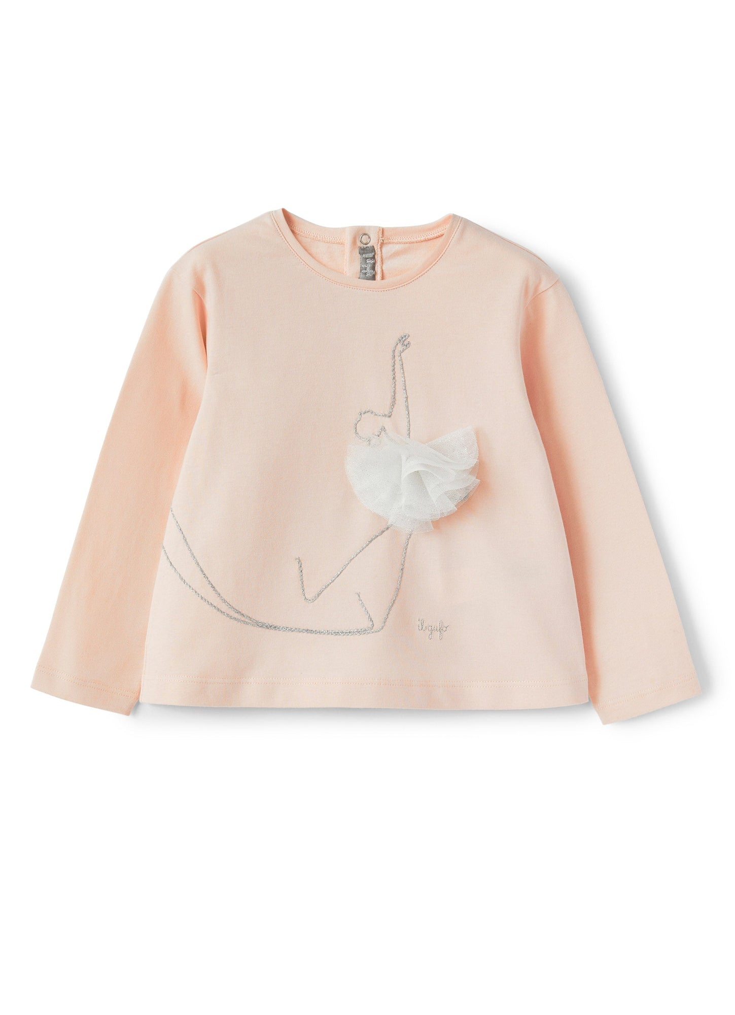 Girls | Skater Embroidery Cotton T-Shirt | Quarzo Pink White