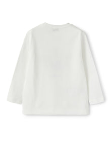 Boys | Drone Print Cotton T-Shirt | Milk Air Force Blue Chiaro