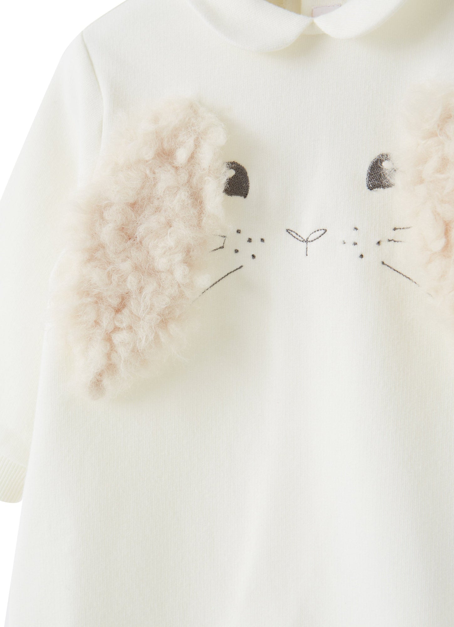 Baby Girls | Fleece Onesie with Bunny | Milk Milk