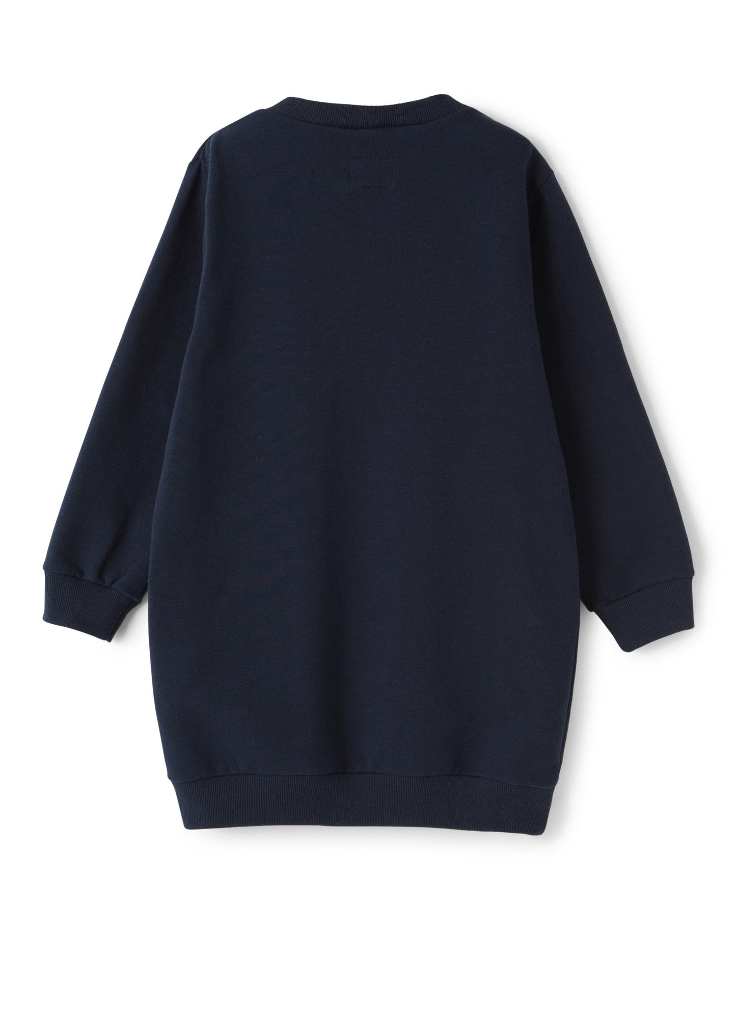 Girls | Dress with Applied Flowers | Blue Scuro Green Blue