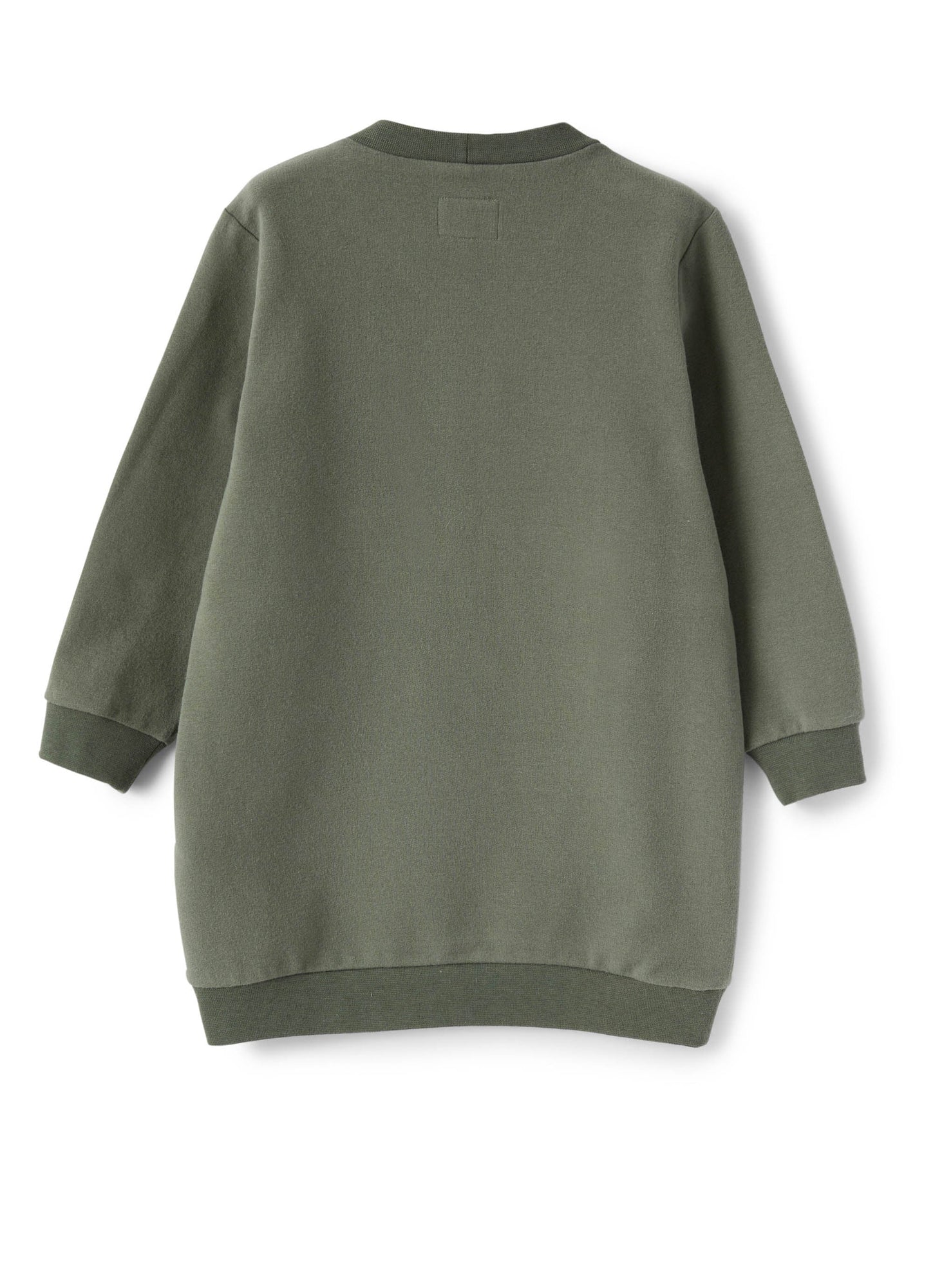 Girls | Dress with Applied Flowers | Oregano Green Green