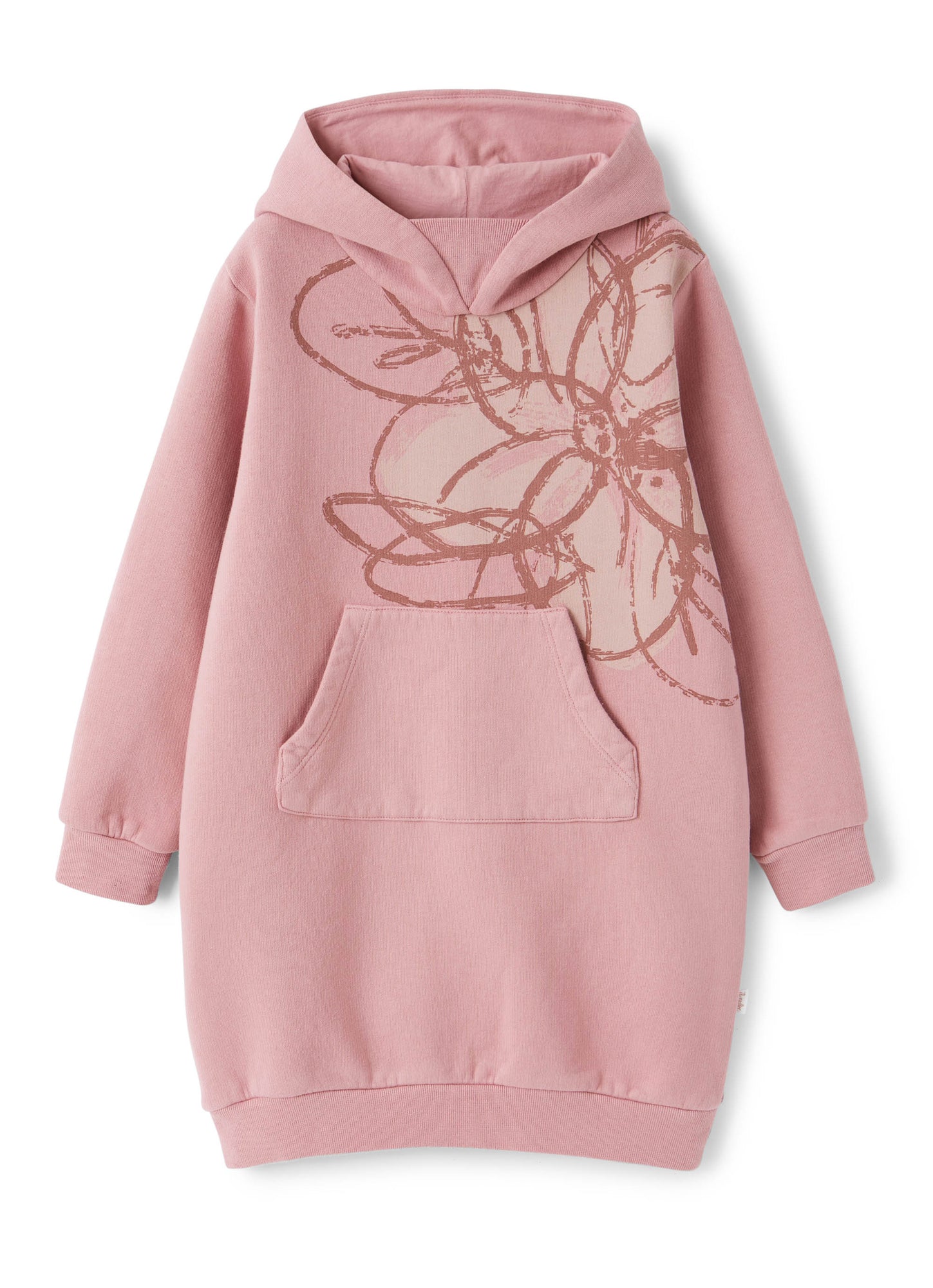 Girls | Fleece Dress with Hood | Pink Erica