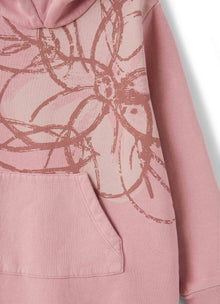 Girls | Fleece Dress with Hood | Pink Erica