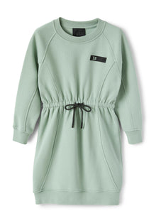 Girls | Fleece Dress with Drawstring | Lake