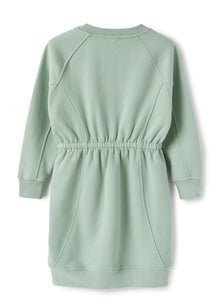 Girls | Fleece Dress with Drawstring | Lake