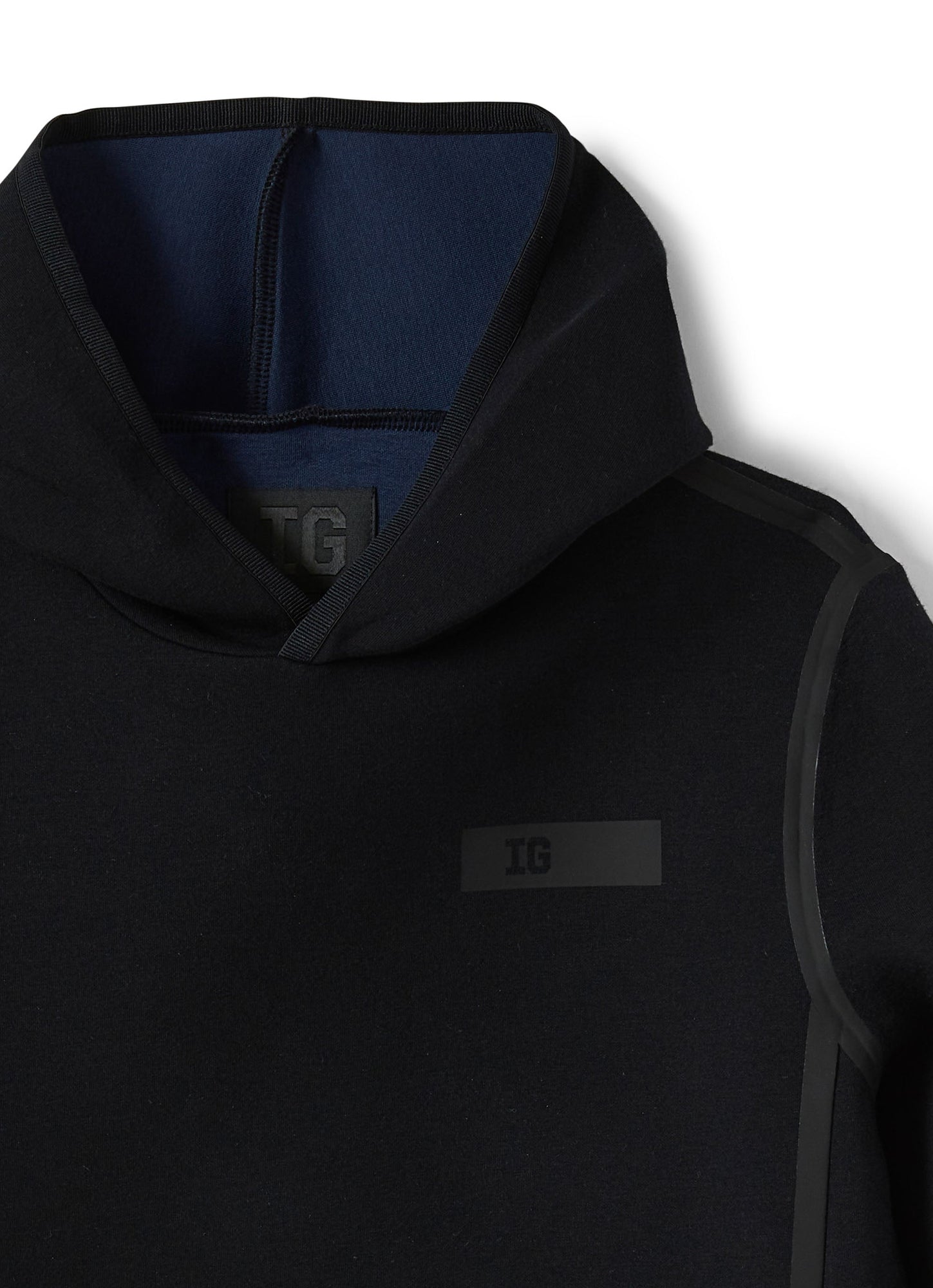 Girls | Bonded Dress with Hood | Black Black