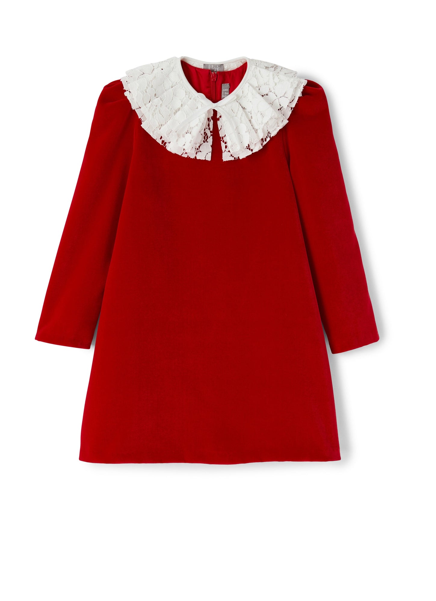 Girls | Velvet Dress with Collar | Ciliegia