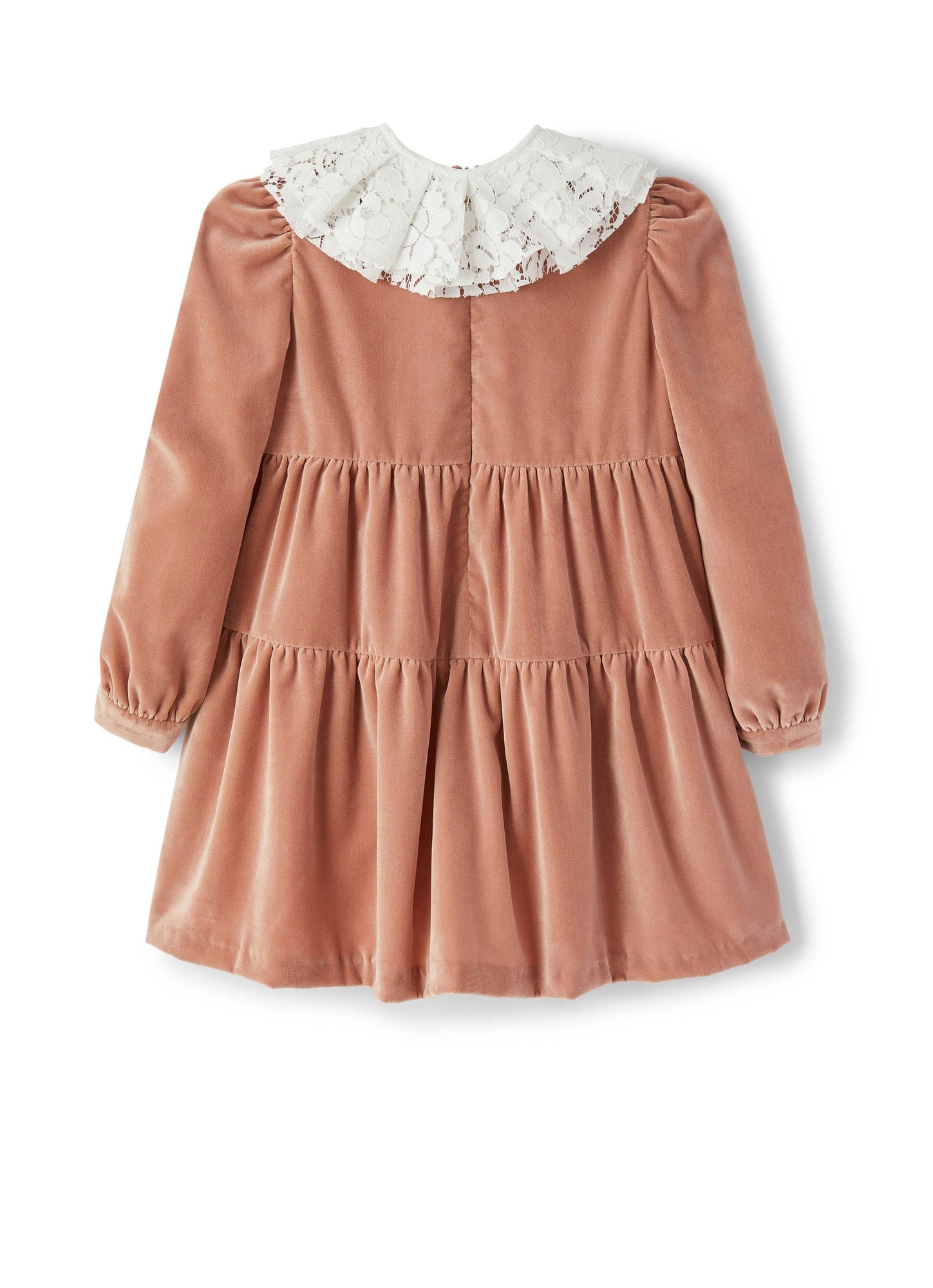 Girls | Velvet Flounced Dress | Himalaya