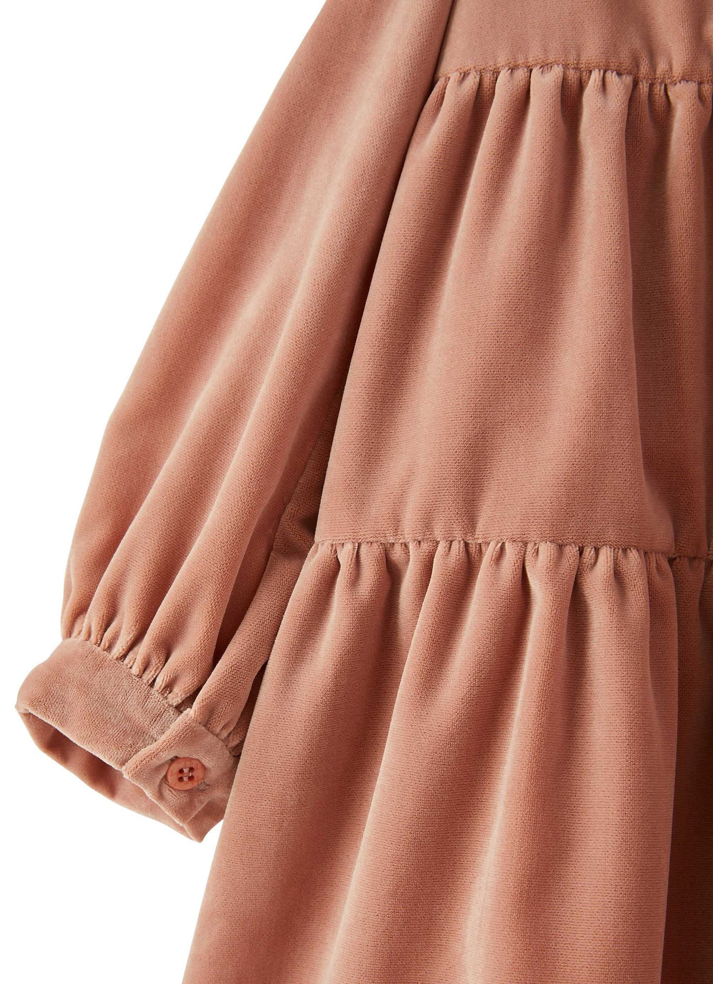 Girls | Velvet Flounced Dress | Himalaya