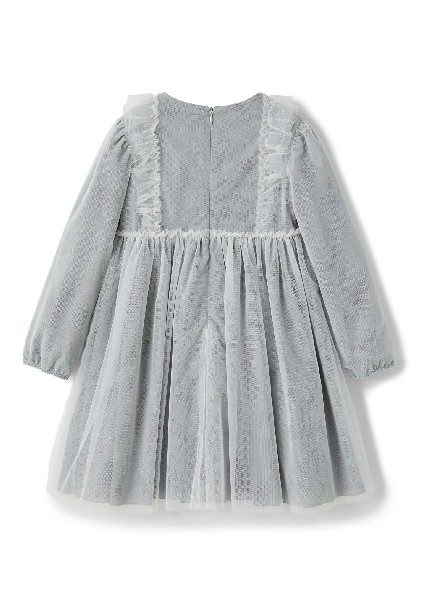 Girls | Tulle Dress with Hand Embroidery | Milk Lago