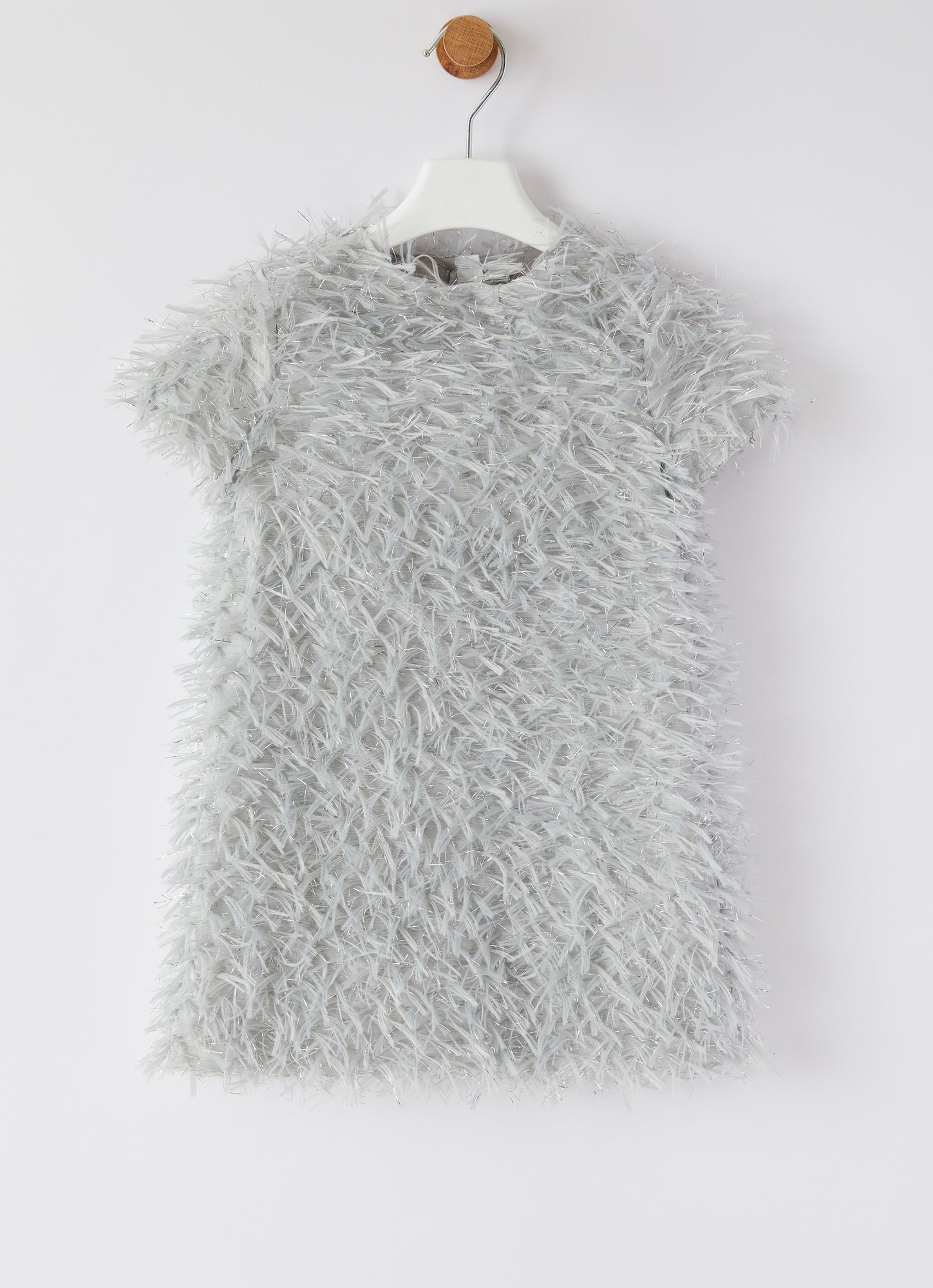 Lurex Short Sleeve Dress | Tofane Grey