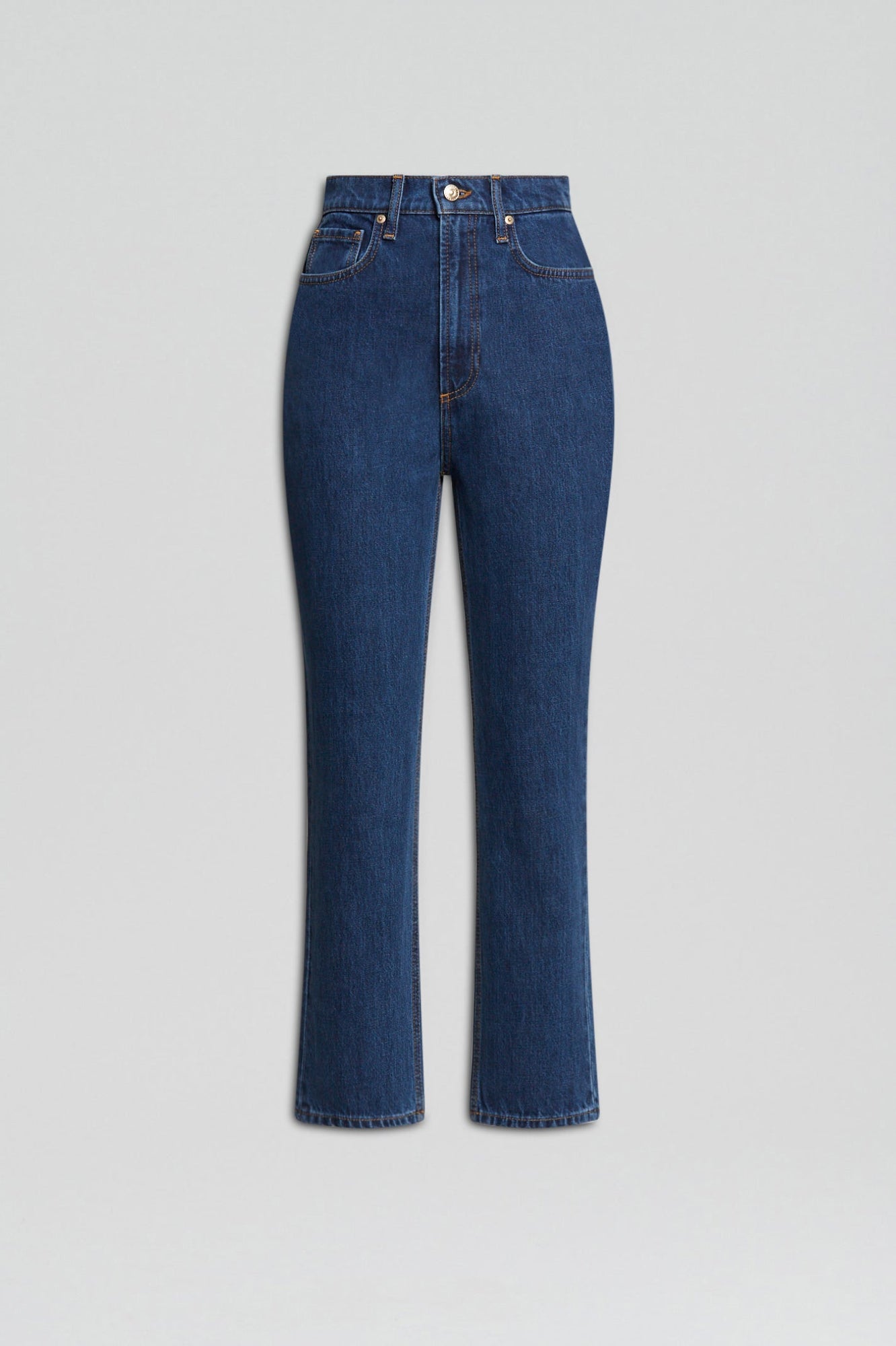 High Rise Straight Crop Jean | Washed Indigo