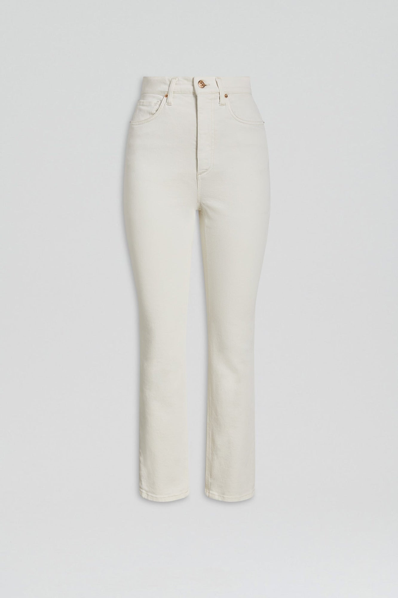 High Rise Straight Crop Jean | Natural